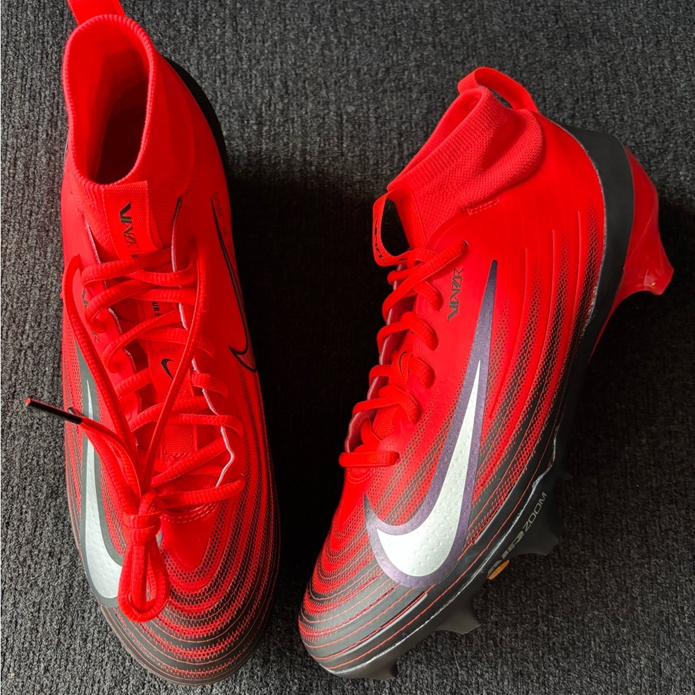 Nike Air Zoom Vapor Pro 1 “Bright Crimson” Football Cleats Size 9